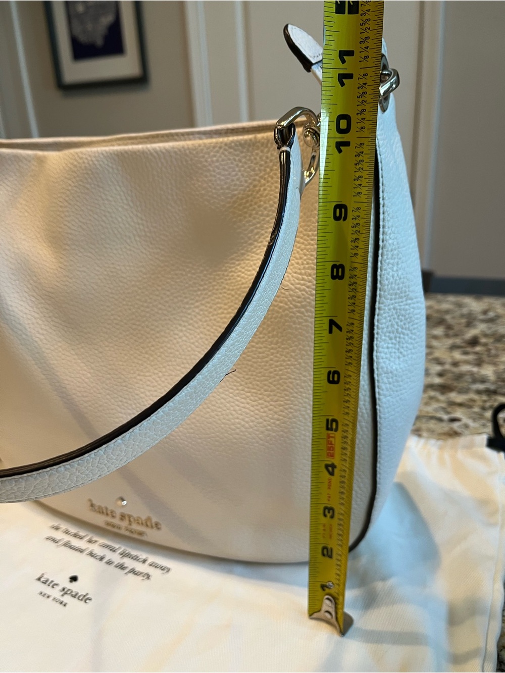 kate spade Cream Pebbled Leather Shoulder Bag - Picture 6 of 11